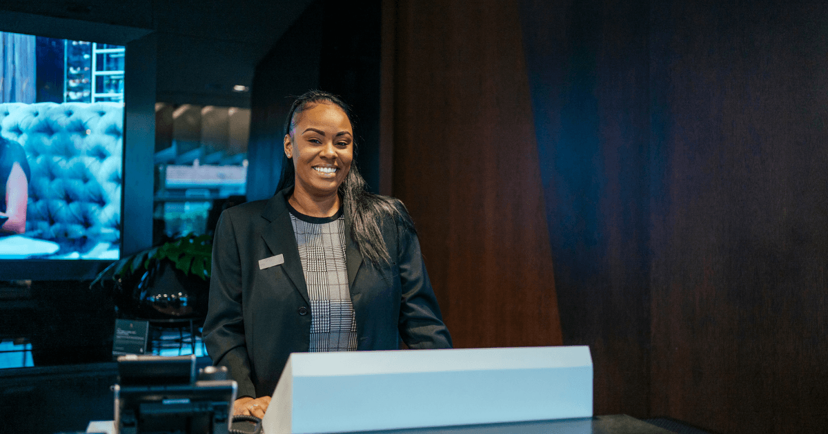 Future concierge concept illustration